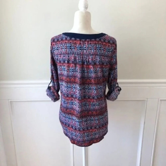 Stitch Fix 41Hawthorn V-neck Tab Sleeve Blouse Top S - Picture 4 of 6